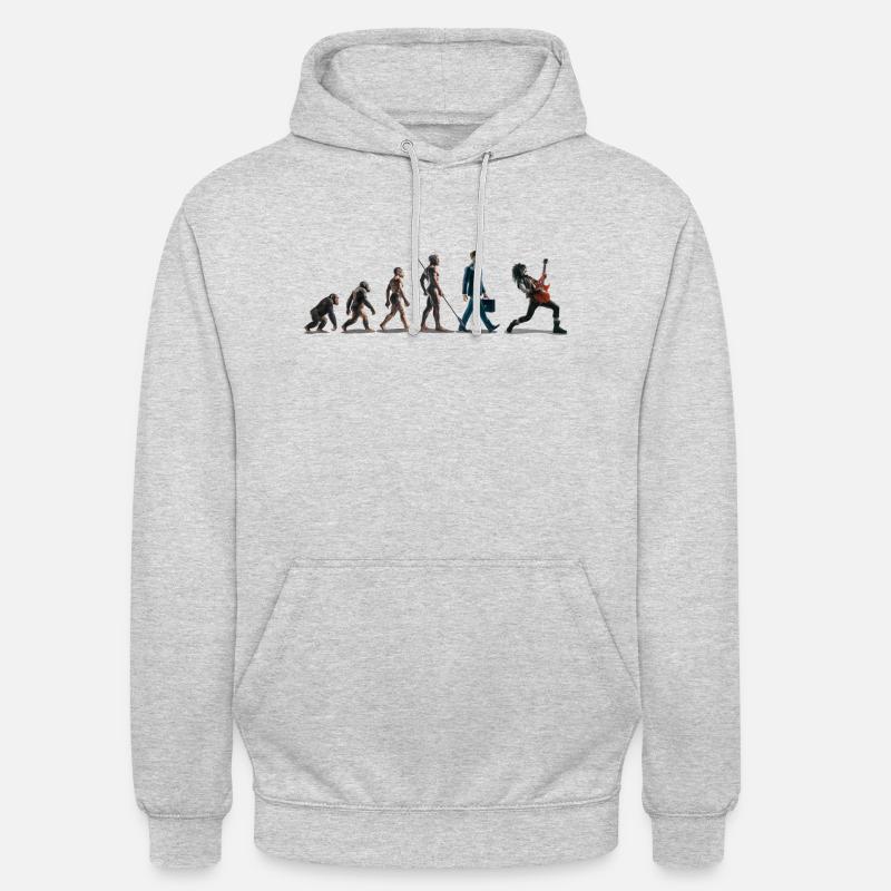 Evolution Guitar Player 06 2024 2 - Unisex Hoodie - Hellgrau meliert