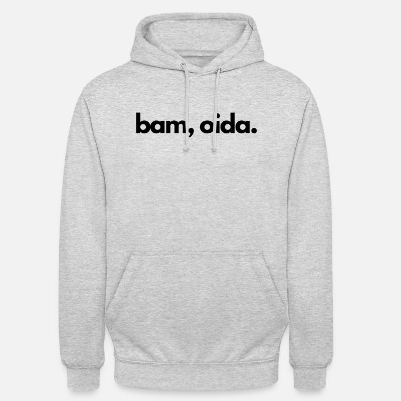 Bam, Oida! - Unisex Hoodie - Hellgrau meliert