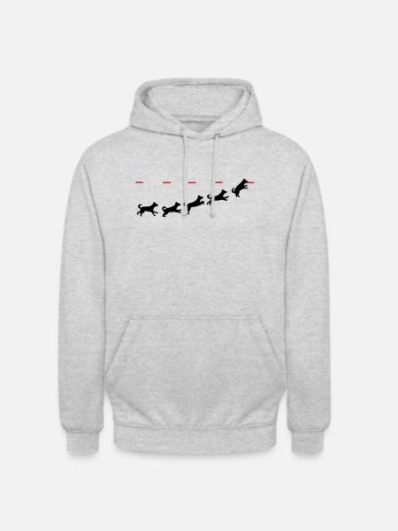 Frisbee dog - Unisex Hoodie - light heather grey