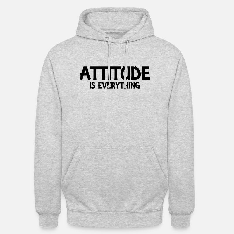 Attitude is everything - Sweat-shirt à capuche unisexe - gris clair chiné