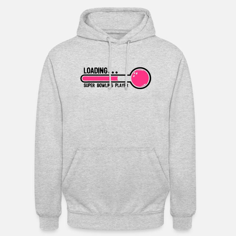 bowling boule loading super player1 - Sweat-shirt à capuche unisexe - gris clair chiné
