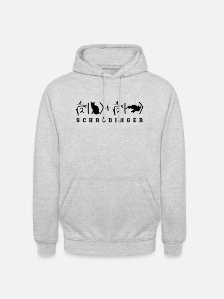 Quantenphysik Schrödinger Katze - Unisex Hoodie - Hellgrau meliert