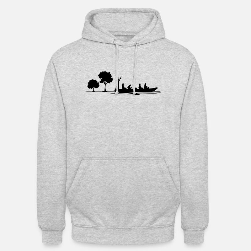 Freizeit - Kahnfahrt - Unisex Hoodie - Hellgrau meliert