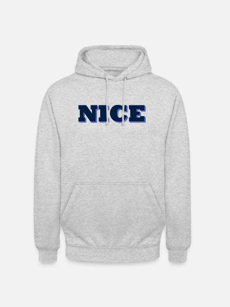 Nice - Unisex Hoodie - Hellgrau meliert