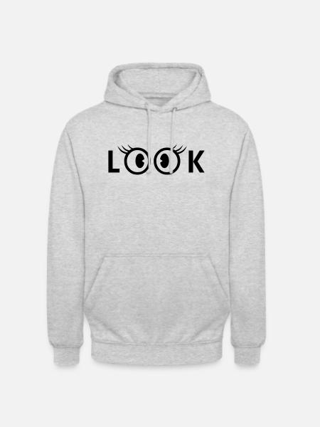 Look - Unisex Hoodie - Hellgrau meliert