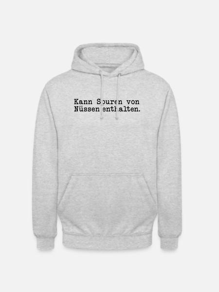 Nüsse - Farbwechsel - Unisex Hoodie - Hellgrau meliert