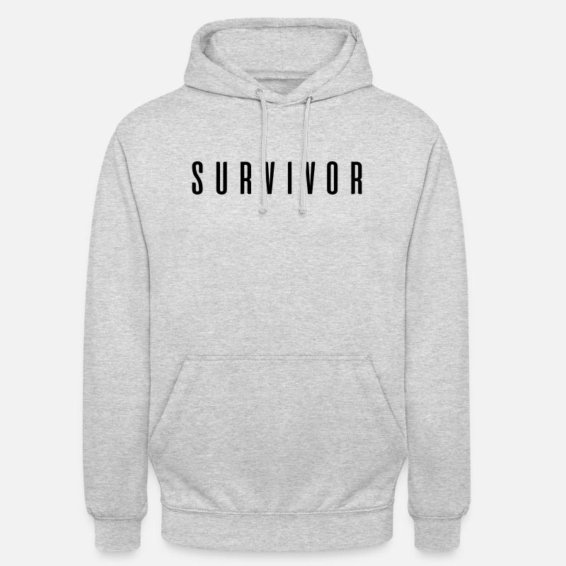 Survivor! Gift idea saying - Unisex Hoodie - light heather grey