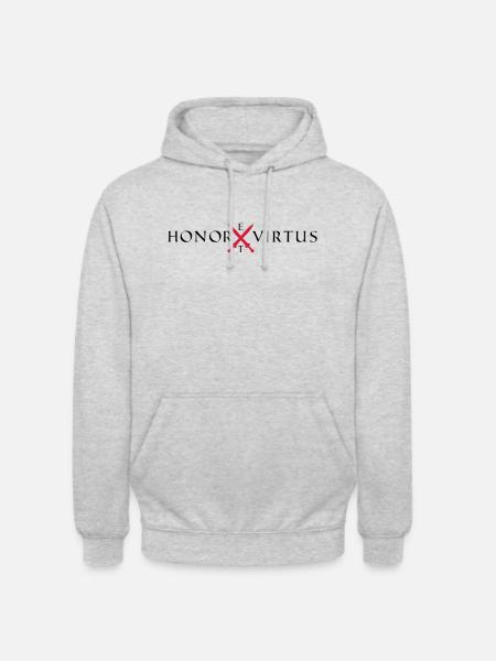 Honor Virtus 2 - Unisex Hoodie - Hellgrau meliert