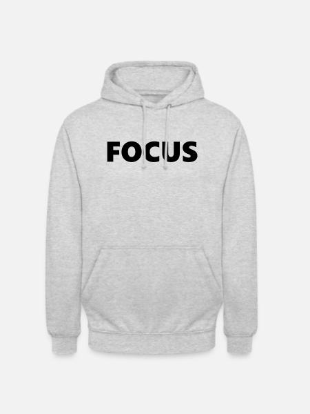 Concentrer - Sweat-shirt à capuche unisexe - gris clair chiné