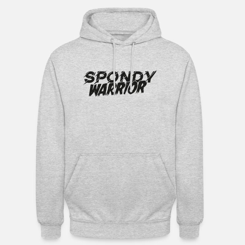 spondywarrior basic black - Unisex Hoodie - light heather grey