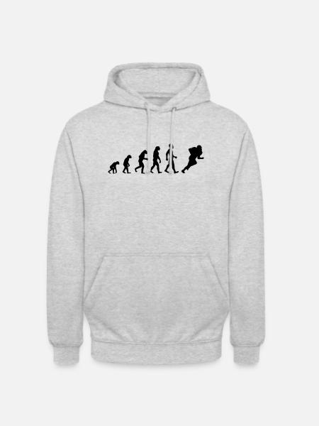 Evolution American Football - Unisex Hoodie - Hellgrau meliert