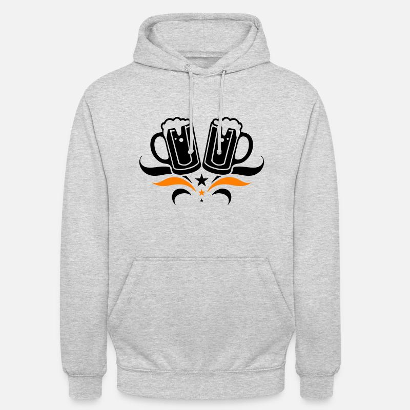 Bierglas Bierkrug Bier - Unisex Hoodie - Hellgrau meliert