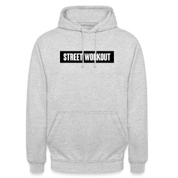 Citation de Street Workout - Sweat-shirt à capuche unisexe - gris clair chiné - Devant - Alina (178cm) & Michal (187cm)