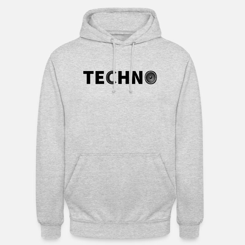 Basse techno - Sweat-shirt à capuche unisexe - gris clair chiné