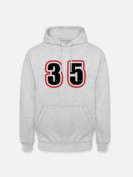 35 Number College - Unisex Hoodie - light heather grey