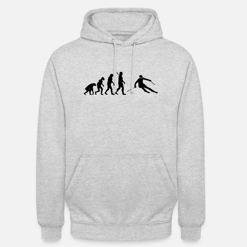 Evolution Alpine Ski - Unisex Hoodie - Hellgrau meliert