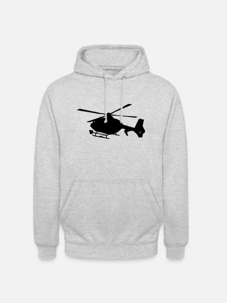 EC135 AH135 Helicopter Helicopter - Unisex Hoodie - light heather grey