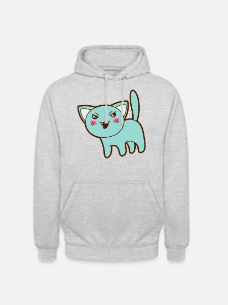 Halloween cat - Unisex Hoodie - light heather grey
