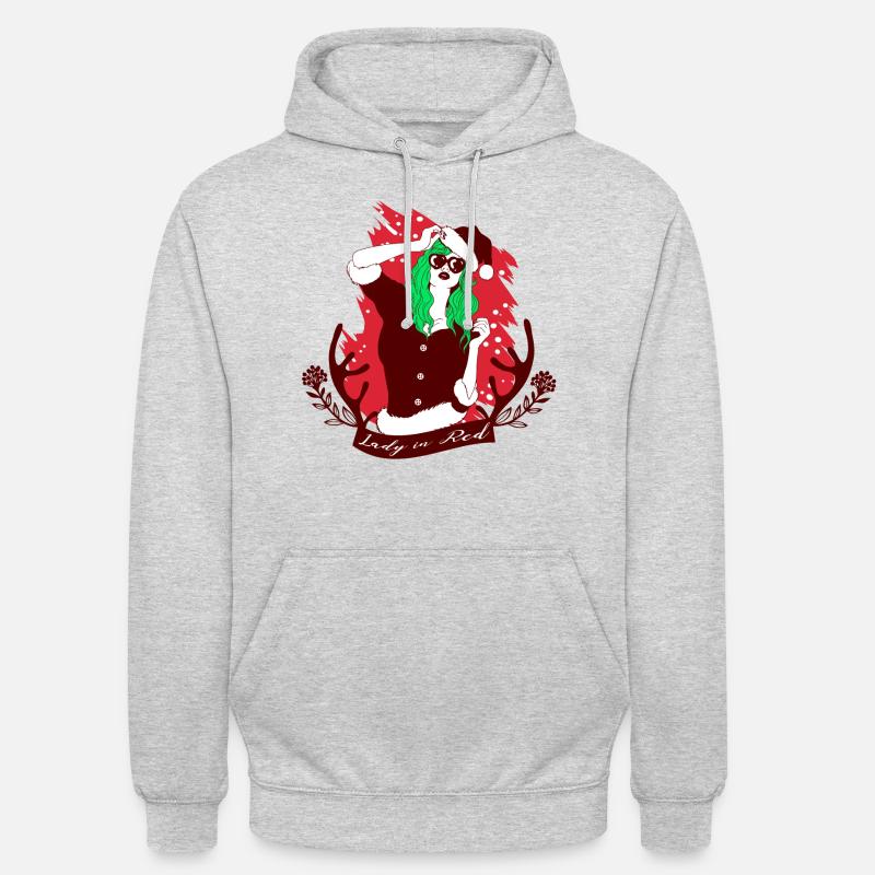 Weihnachts wunschzettel damen Weihnachtsmann - Unisex Hoodie - Hellgrau meliert