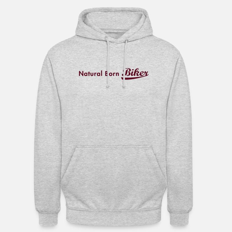 evolution_biker - Sweat-shirt à capuche unisexe - gris clair chiné