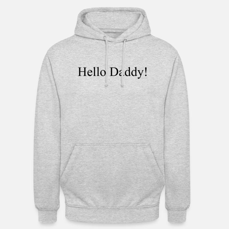 Hello Daddy - Unisex Hoodie - Hellgrau meliert