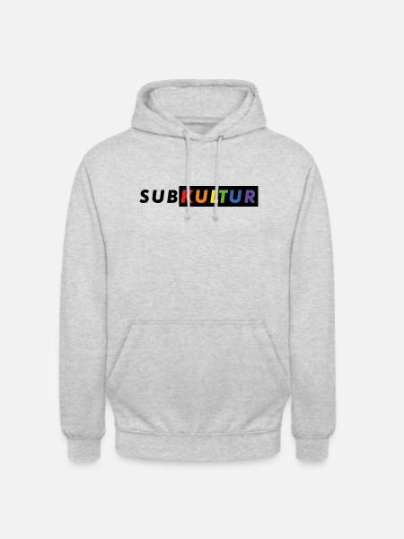 Subkultur Logo CSD#2 - Unisex Hoodie - Hellgrau meliert