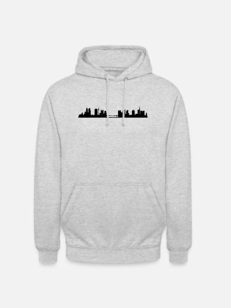 Francfort - Sweat-shirt à capuche unisexe - gris clair chiné