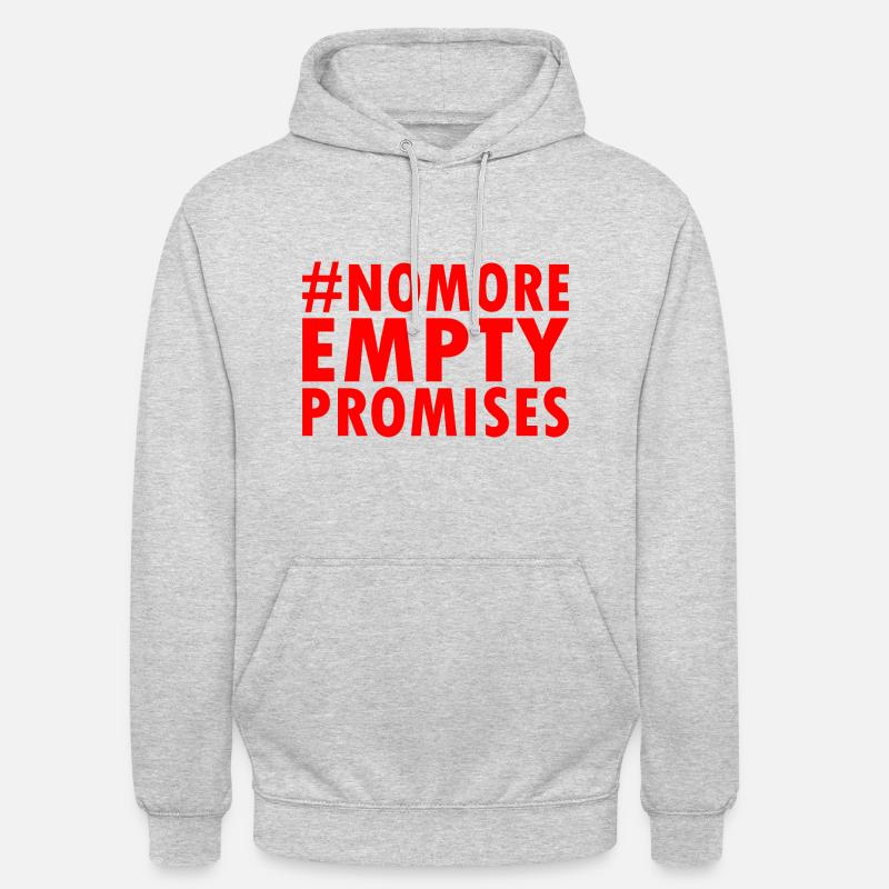 no more empty promises - Sweat-shirt à capuche unisexe - gris clair chiné