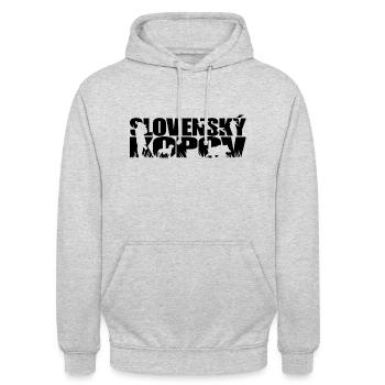 SLOVENSKY KOPOV Jagdhund Hunde Wilsigns Jagd Jäger - Unisex Hoodie - light heather grey - Front - Alina (178cm) & Michal (187cm)