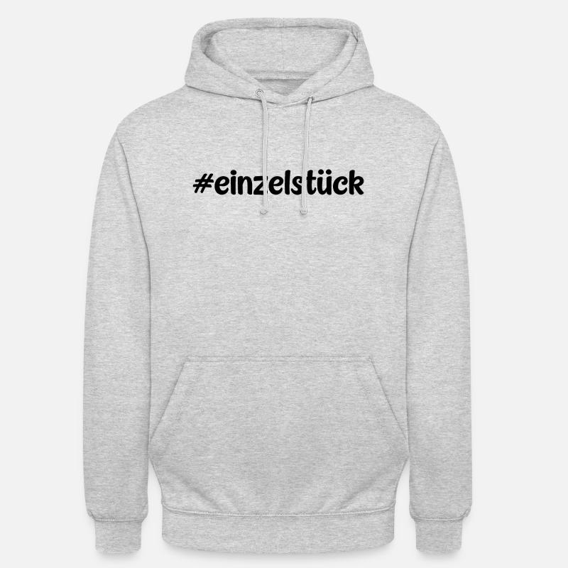 #einzelstück - Hashtag einzigartig - Cooler Spruch - Unisex Hoodie - Hellgrau meliert