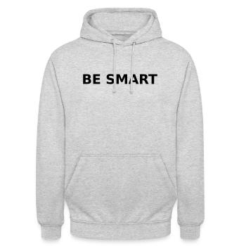 Be Smart - Unisex Hoodie - Hellgrau meliert - Vorne - Alina (178cm) & Michal (187cm)