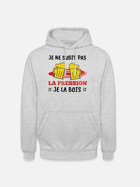 Apéro Shirt - Apéritif Cadeau - Sweat-shirt à capuche unisexe - gris clair chiné