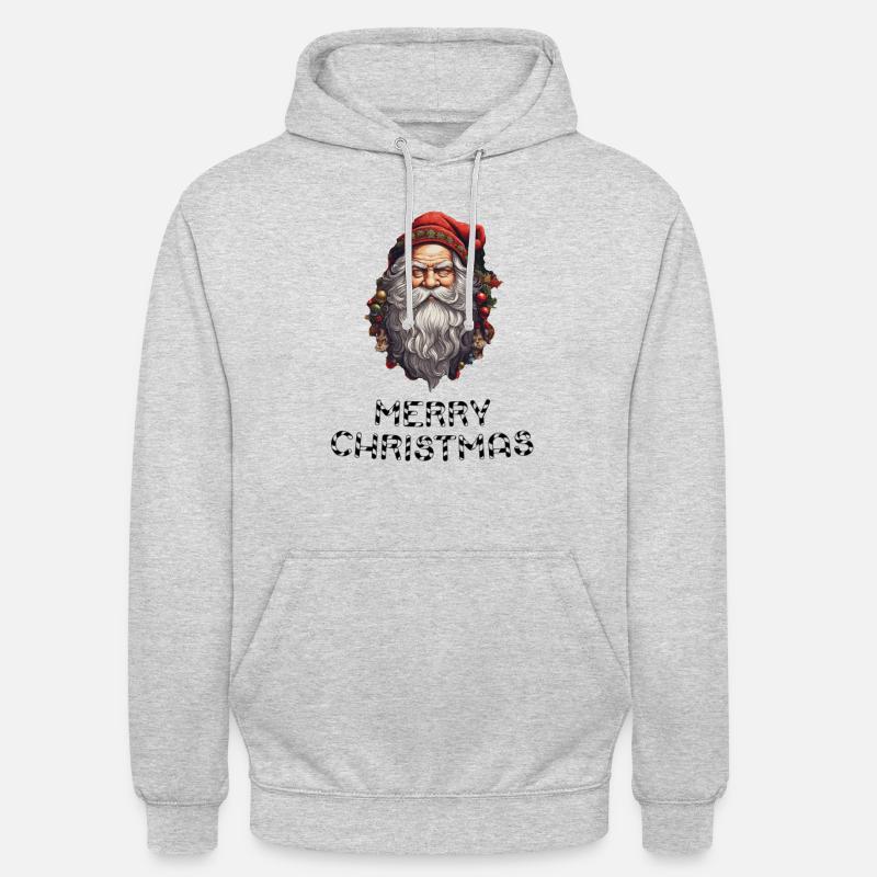 Père Noël - Marry Christmas - Sweat-shirt à capuche unisexe - gris clair chiné
