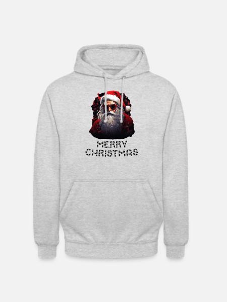 Weihnachtsmann - Marry Christmas - Unisex Hoodie - Hellgrau meliert