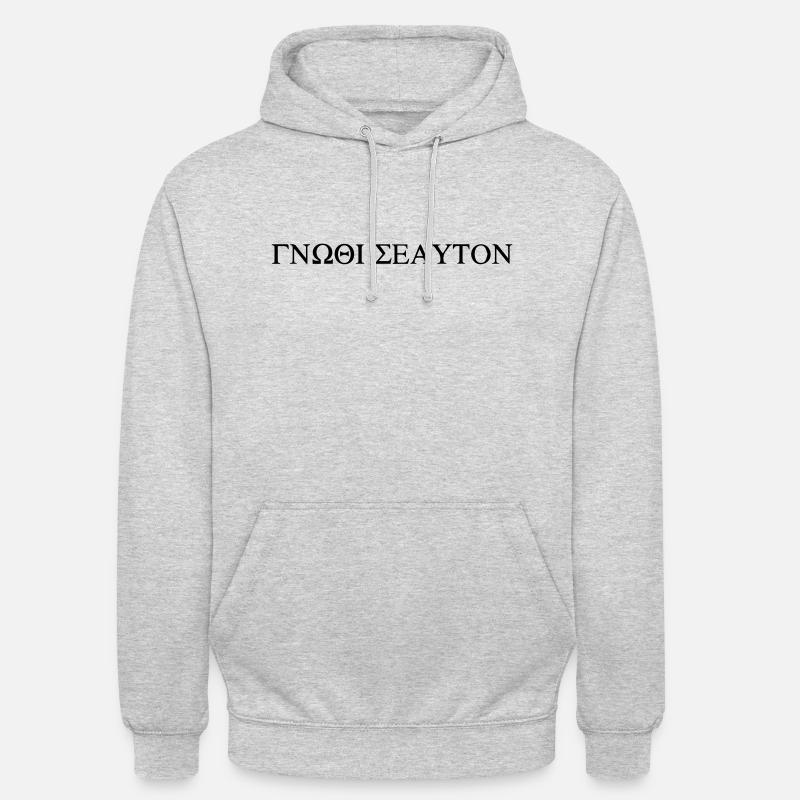 gnothi seauton - Sweat-shirt à capuche unisexe - gris clair chiné