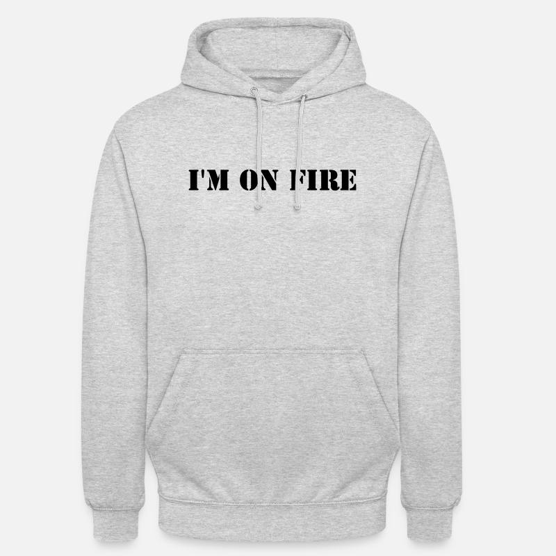 I'm on fire - Unisex Hoodie - Hellgrau meliert