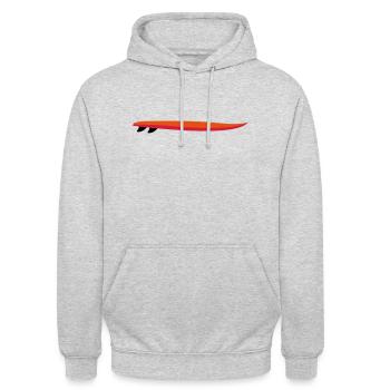 SURFING - Unisex Hoodie - Hellgrau meliert - Vorne - Alina (178cm) & Michal (187cm)