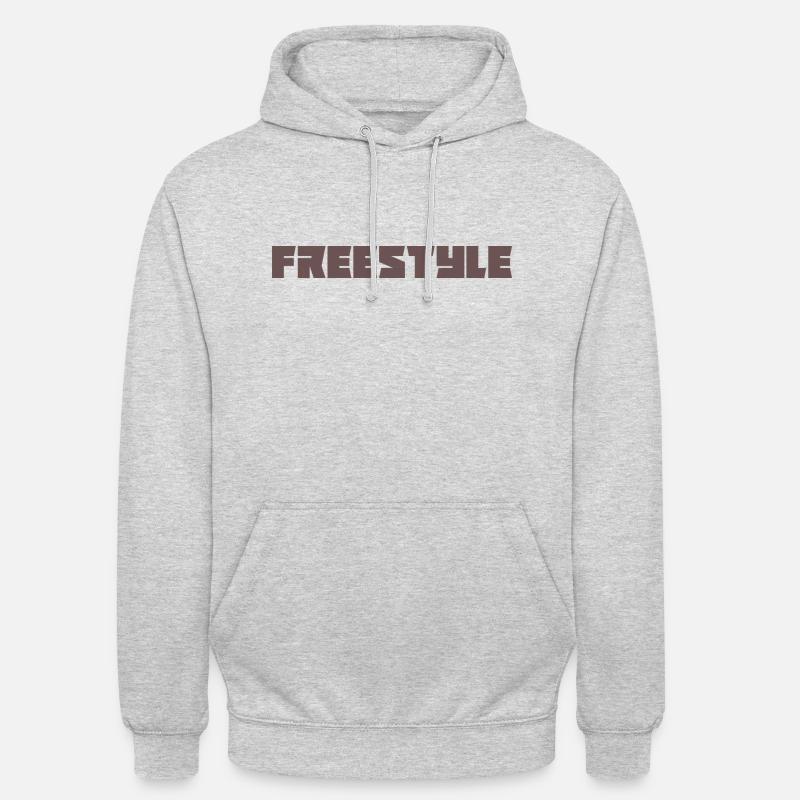 Freestyle - Sweat-shirt à capuche unisexe - gris clair chiné