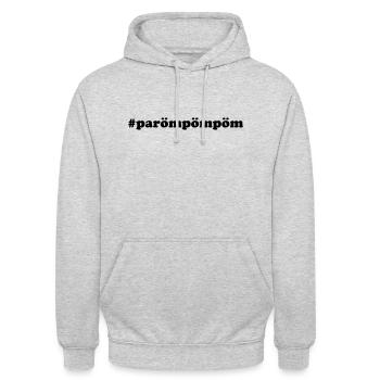 PaRömPömPöm - Unisex Hoodie - Hellgrau meliert - Vorne - Alina (178cm) & Michal (187cm)