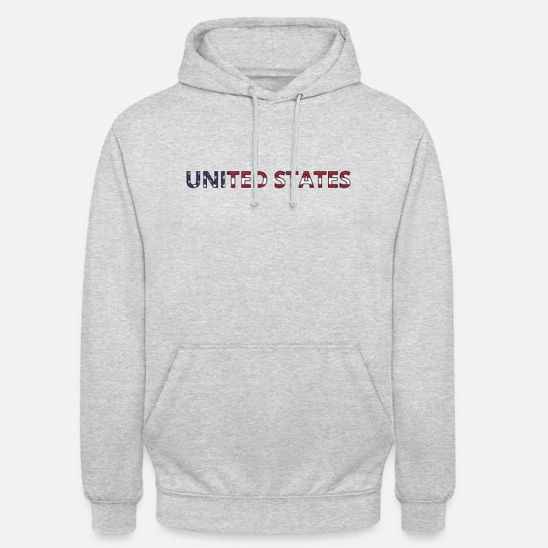 Drapeau United State - Sweat-shirt à capuche unisexe - gris clair chiné