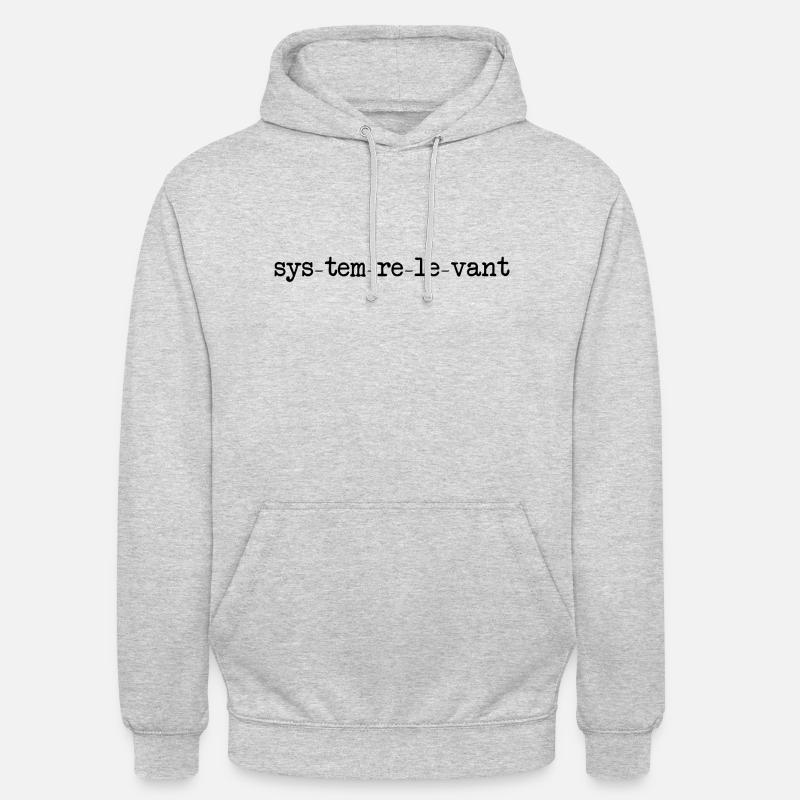 importance systémique - Sweat-shirt à capuche unisexe - gris clair chiné