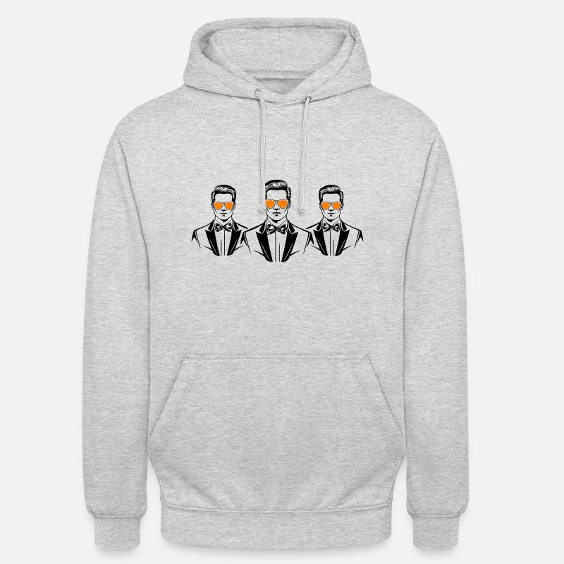 Bräutigam Junggesellenabschied Team - Unisex Hoodie - Hellgrau meliert