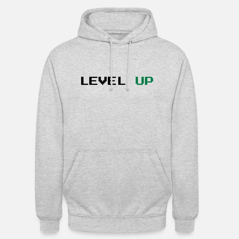 Niveau UP - Sweat-shirt à capuche unisexe - gris clair chiné
