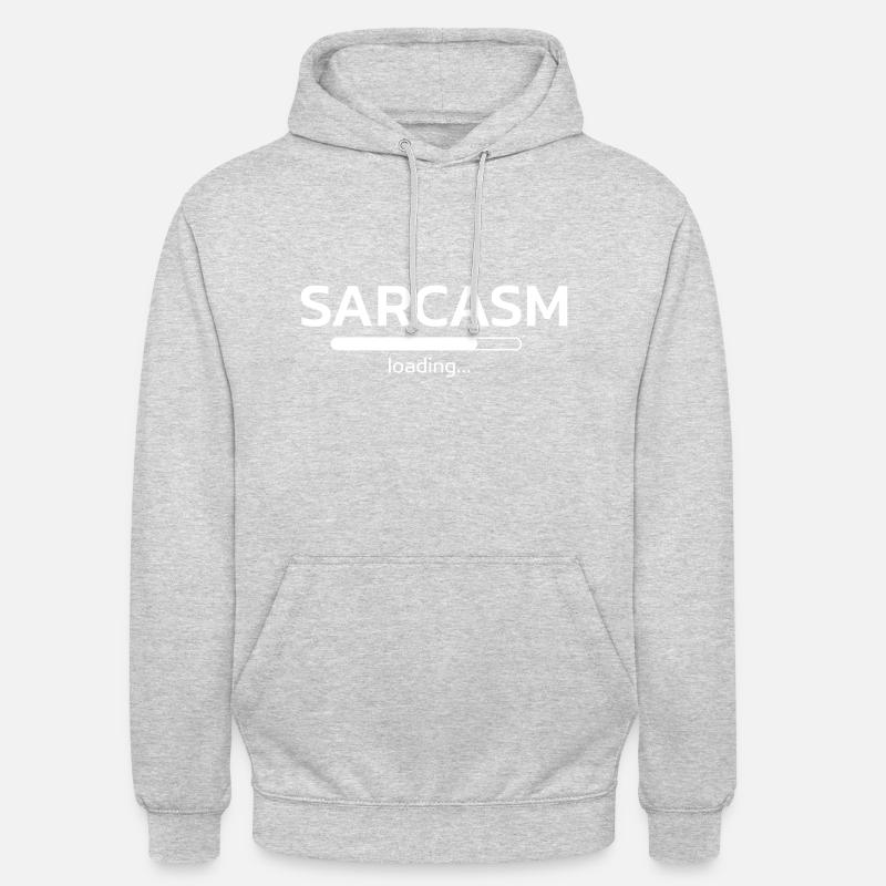 Sarcasm loading - Sweat-shirt à capuche unisexe - gris clair chiné