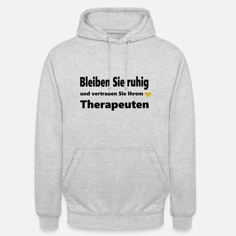 Therapeut mit Durchblick - Unisex Hoodie - Hellgrau meliert