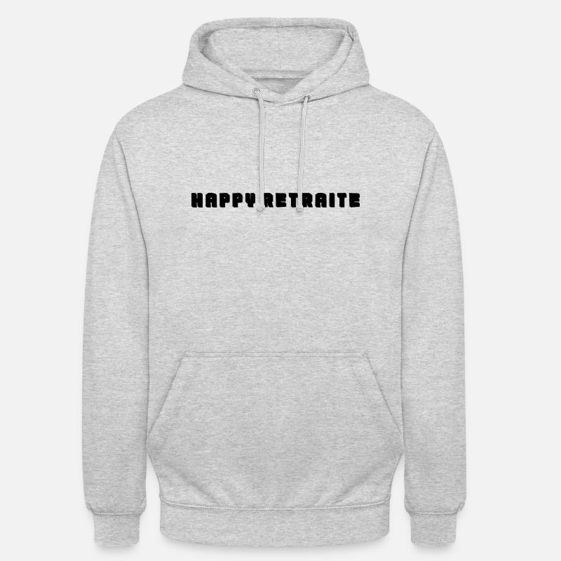 RETRAITE. RETRAITE. RETRAITEE. RETRAITE - Sweat-shirt à capuche unisexe - gris clair chiné