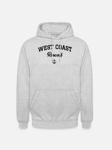 WEST COAST Roscoff ancre - Sweat-shirt à capuche unisexe - gris clair chiné