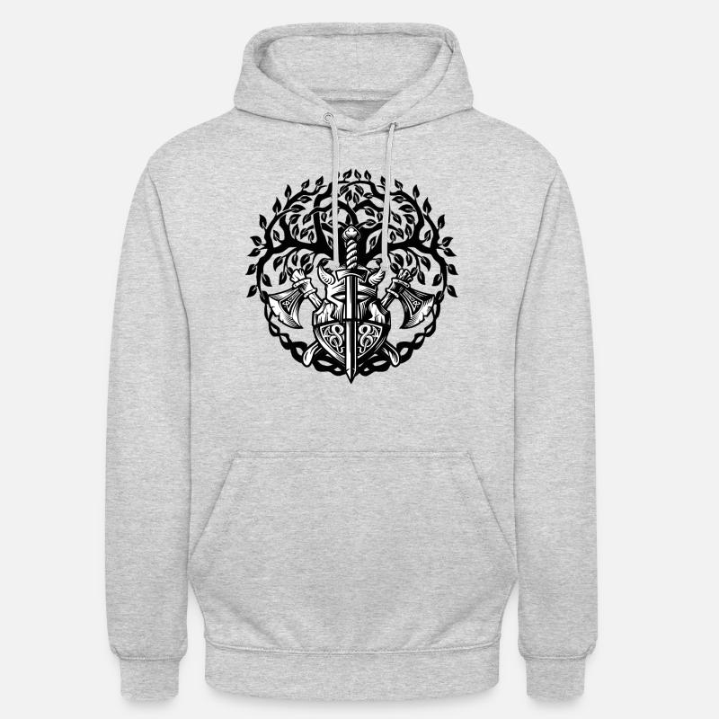 Celtic Ireland Viking Celtic Knot Pattern Tree - Unisex Hoodie - light heather grey