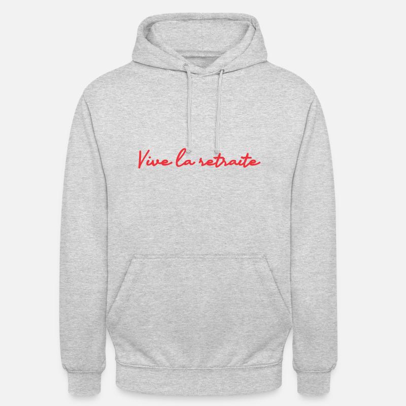 RETRAITE. RETRAITE. RETRAITEE. RETRAITE - Sweat-shirt à capuche unisexe - gris clair chiné