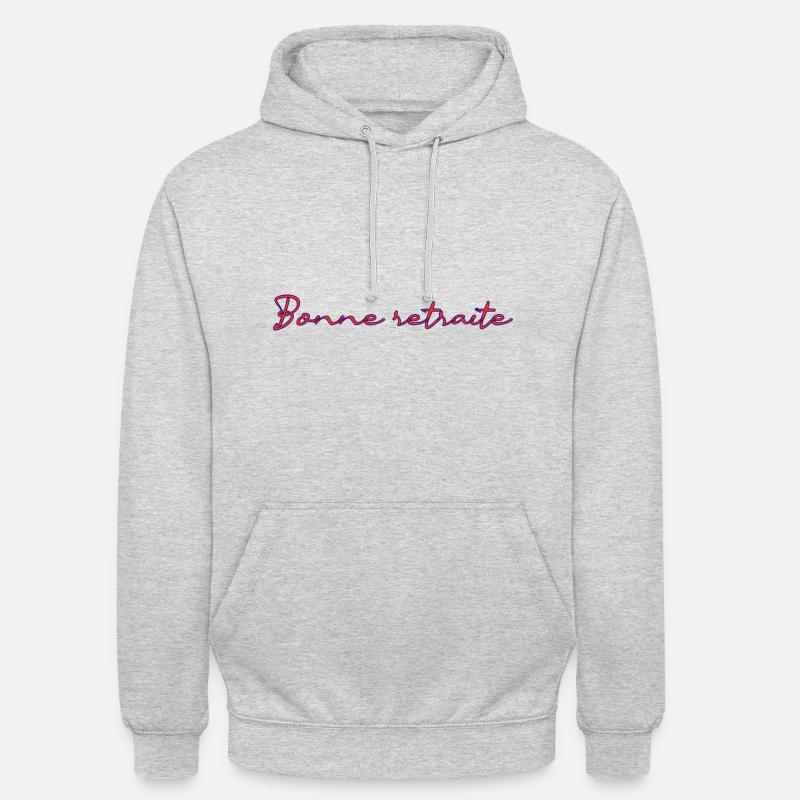 RETRAITE. RETRAITE. RETRAITEE. RETRAITE - Sweat-shirt à capuche unisexe - gris clair chiné